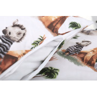 Detské bavlnené obliečky do postieľky 120x90 cm BABYMAM PREMIUM - Zvieratká v pyžamkách