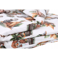 Detské bavlnené obliečky do postieľky 120x90 cm BABYMAM PREMIUM - Zvieratká v pyžamkách