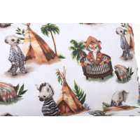Detské bavlnené obliečky do postieľky 120x90 cm BABYMAM PREMIUM - Zvieratká v pyžamkách
