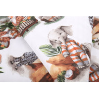 Detské bavlnené obliečky do postieľky 120x90 cm BABYMAM PREMIUM - Zvieratká v pyžamkách