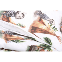 Detské bavlnené obliečky do postieľky 120x90 cm BABYMAM PREMIUM - Zvieratká v pyžamkách