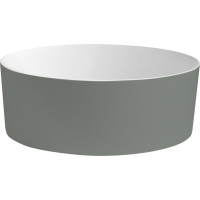 THIN umývadlo na dosku, Rockstone, Ø 38 cm, verde/biela mat WN548-44