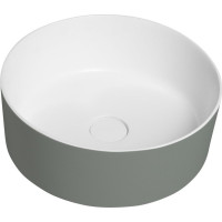 THIN umývadlo na dosku, Rockstone, Ø 38 cm, verde/biela mat WN548-44