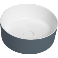 THIN umývadlo na dosku, Rockstone, Ø 38 cm, siena/biela mat WN548-42