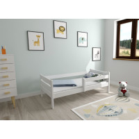 Detská posteľ EDITA z masívu borovice - 200x90 cm - biela