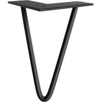 Nábytková nožička, výška 200mm, čierna mat 30387