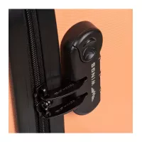 Moderné cestovné kufre SWAN - set KK+XS+S+M+L - broskyňová oranžová