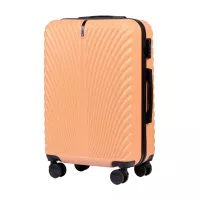 Moderné cestovné kufre SWAN - set KK+XS+S+M+L - broskyňová oranžová