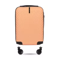 Moderné cestovné kufre SWAN - set KK+XS+S+M+L - broskyňová oranžová