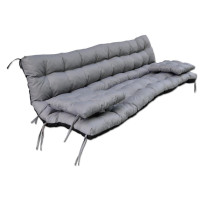 Vodeodolný podsedák na záhradnú lavičku/hojdačku + 2 podsedáky na stoličke - šedé