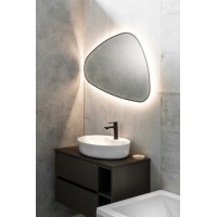 Sapho ELENA zrkadlo s LED podsvietením 20W, 68x96cm, čierna mat 30574CI
