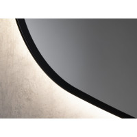 Sapho ELENA zrkadlo s LED podsvietením 20W, 68x96cm, čierna mat 30574CI