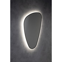 Sapho ELENA zrkadlo s LED podsvietením 20W, 68x96cm, čierna mat 30574CI