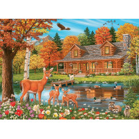 COBBLE HILL Rodinné puzzle Rybník pri chalupe 350 dielikov