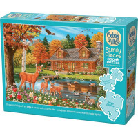 COBBLE HILL Rodinné puzzle Rybník pri chalupe 350 dielikov