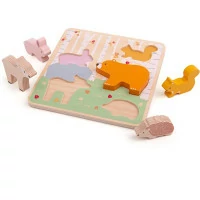 Bigjigs Baby Drevené puzzle Woodland