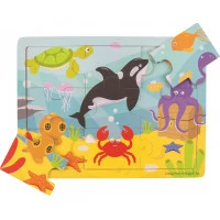 Bigjigs Toys Drevené puzzle morský svet