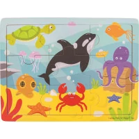 Bigjigs Toys Drevené puzzle morský svet