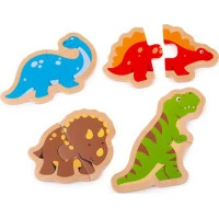Bigjigs Toys Drevené puzzle dinosauri