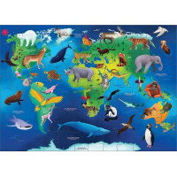 Mudpuppy Puzzle Ohrozené druhy zvierat celého sveta 80 dielikov