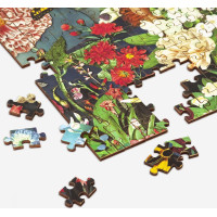 Galison Drevené puzzle záhrada motýľov 144 dielikov
