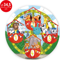Magellan Okrúhle puzzle Zvieratká na ruskom bicykli