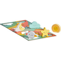Petit Collage Robustné drevené puzzle Rainbow