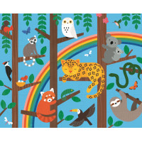 Petit Collage Obojstranné puzzle 2v1 džungľa