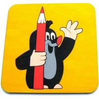 DoDo Skladací obrázok puzzle Krtko s pastelkou