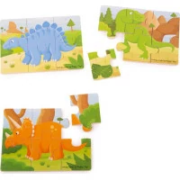 Bigjigs Toys Puzzle 3v1 dinosaury