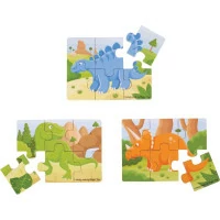 Bigjigs Toys Puzzle 3v1 dinosaury