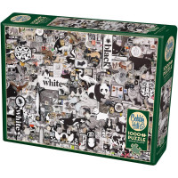 COBBLE HILL Puzzle Čierna a biela: Zvieratá 1000 dielikov