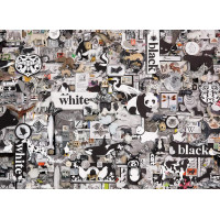 COBBLE HILL Puzzle Čierna a biela: Zvieratá 1000 dielikov