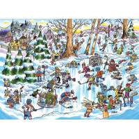COBBLE HILL Puzzle DoodleTown: Hokejové mesto 1000 dielikov