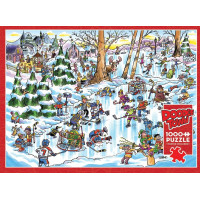COBBLE HILL Puzzle DoodleTown: Hokejové mesto 1000 dielikov