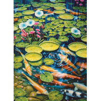 COBBLE HILL Puzzle Jazierko s koi kaprmi 1000 dielikov