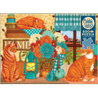 COBBLE HILL Puzzle Mačky vo farbe tekvice 500 dielikov