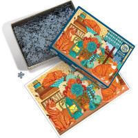 COBBLE HILL Puzzle Mačky vo farbe tekvice 500 dielikov