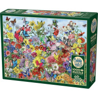 COBBLE HILL Puzzle Motýlia záhrada 1000 dielikov