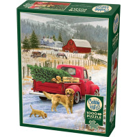 COBBLE HILL Puzzle Vianoce na farme 1000 dielikov