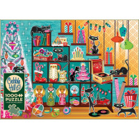 COBBLE HILL Puzzle Vianočné mačky1000 dielikov