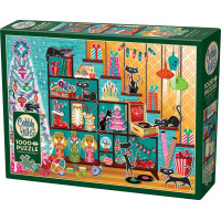 COBBLE HILL Puzzle Vianočné mačky1000 dielikov