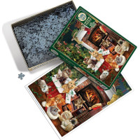 COBBLE HILL Puzzle Vianočné mačiatka 1000 dielikov
