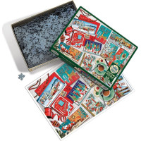 COBBLE HILL Puzzle Vianočné pozdravy 1000 dielikov