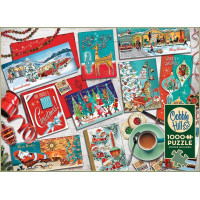 COBBLE HILL Puzzle Vianočné pozdravy 1000 dielikov