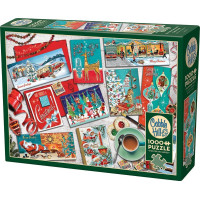 COBBLE HILL Puzzle Vianočné pozdravy 1000 dielikov