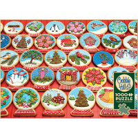 COBBLE HILL Puzzle Vianočné sušienky v tvare snežítok 1000 dielikov