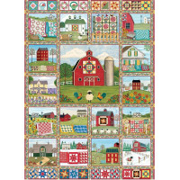 COBBLE HILL Puzzle Krajina vyšívaných prikrývok 1000 dielikov