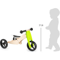 small foot Drevená trojkolka Trike 2v1 zelená