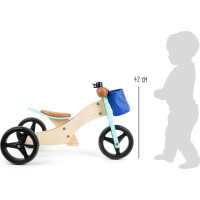 small foot Drevené odrážadlo Trike 2v1 tyrkysové